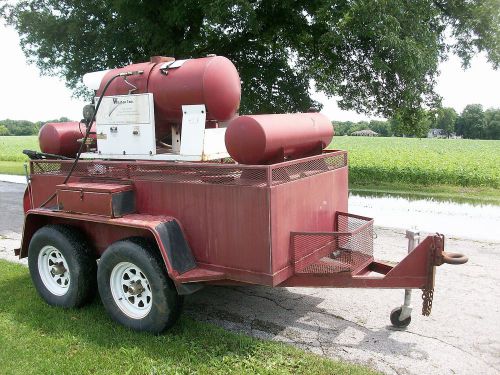 Portable whitco 4-3000h steam cleaner hot pressure washer trailer 500 gal. tank for sale