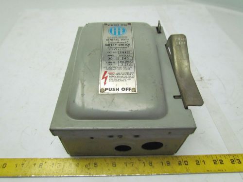Gould ITE JN421 Disconnect 30amp 240VAC 3PH Safety Switch