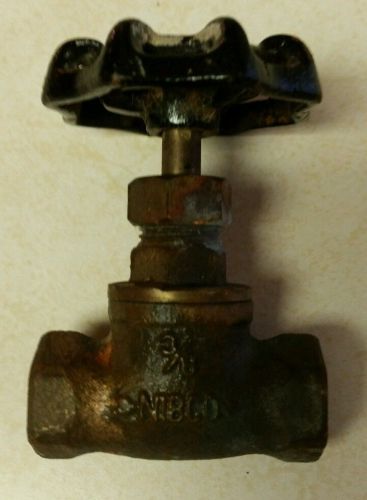New 3/8&#034; threaded brass Nibco stop valve