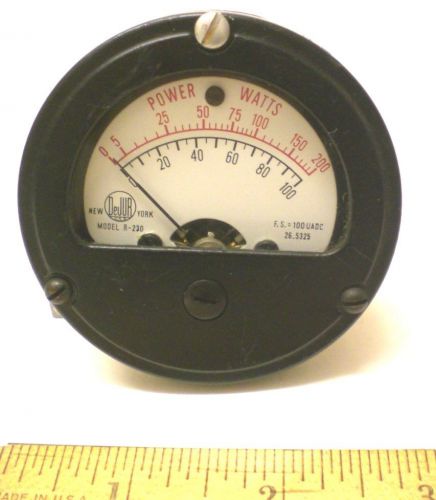 DC Microamp Meter 0-100 DCUA, Sealed Military, DEJUR, 2 1/2&#034; Meter New  USA