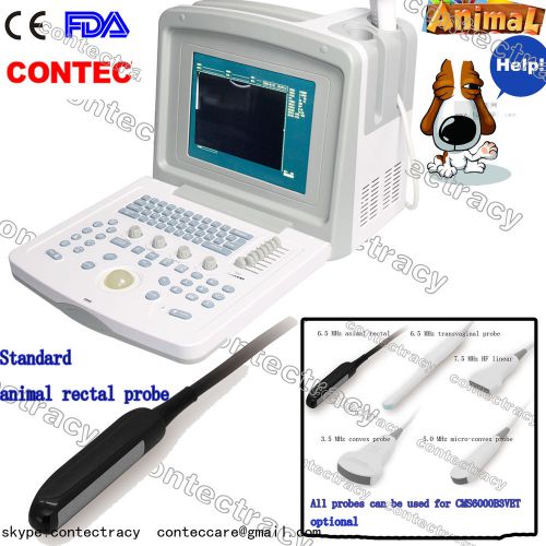 CE VET Veterinary Ultrasound Scanner Machine,6.5 MHZ animal rectal probe,CONTEC