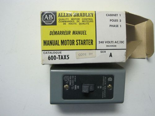 Allen Bradley Manual Motor Starter 600-TAX5 **NEW**
