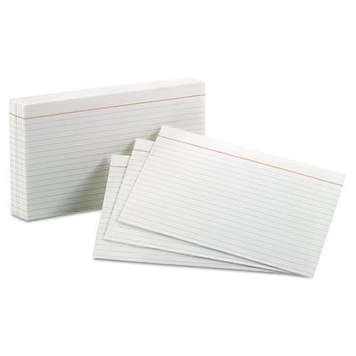 Ruled Index Cards, 5 x 8, White, 100/Pack 51