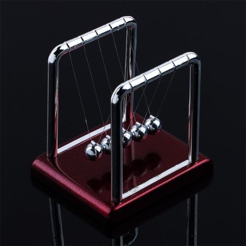 Newton&#039;s Cradle Steel Balance Balls Desk Physics Science Pendulum Desk Toy MU