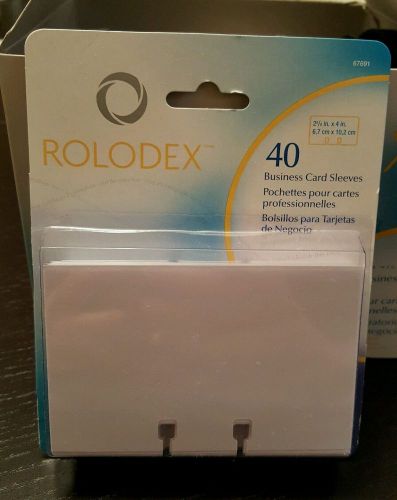 Rolodex 67691 Business Card Refill Sleeves, F/ 67197/67208, 40/PK, Clear