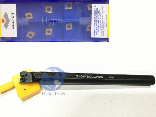 S10k-sclcr06 10x125mm lathe boring bar holder with 10pc ccmt0602 carbide insert for sale