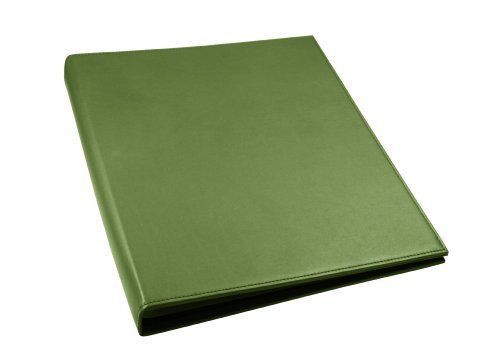 LUCRIN - A4 small Ring Binder file - Smooth Cow Leather  Light Green