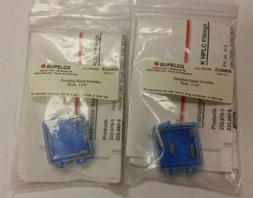 Supelco Double Sided PEEK Ferrules 1/16&#034; Z226858 2 packs of 5 each