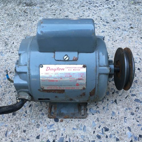 Good dayton 5k457 3/4 hp 1725 rpm 1ph capacitor start electric motor 110/220 for sale
