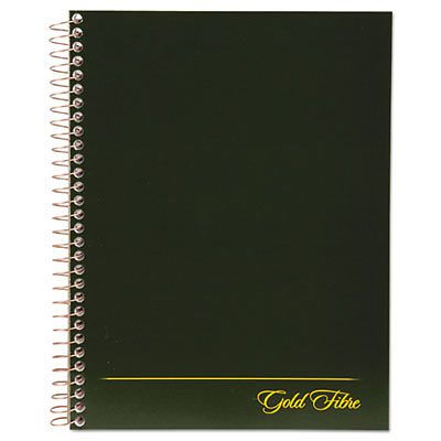 Gold Fibre Wirebound Writing Pad w/Cover, 9 1/2 x 7-1/4, White, Green Cover