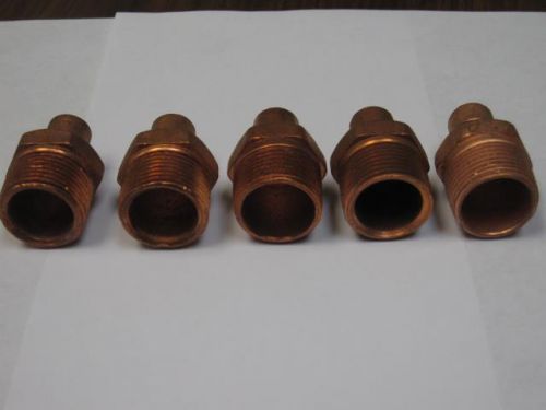Adapter 3/8&#034; x 3/4&#034; cxm copper wrot male 1 lot of 5 for sale