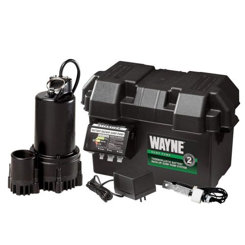 New wayne 1/3 hp 12-volt electric battery backup sump pump system 3300gph esp25 for sale