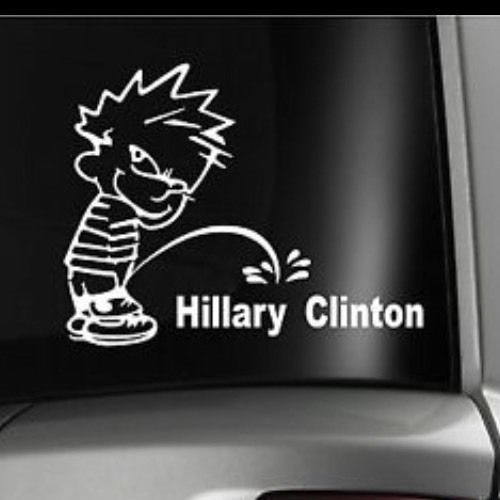 Piss On Hillary Decal