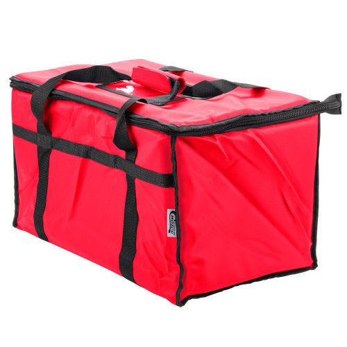 23&#034; x 13&#034; x 15&#034; Red Insulated Nylon Food Delivery Bag / Pan Carrier