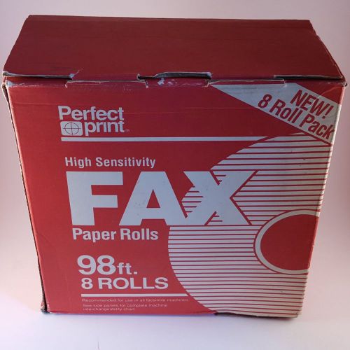 Perfect Print Universal Fax Paper 6 Rolls High Sensitivity Bright White Paper
