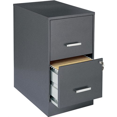 Office Designs Metallic Charcoal colored 2 drawer Steel File Cabinet Furniture