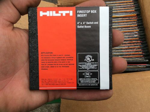 50 NIB Hilti 4x4 firestop box inserts.