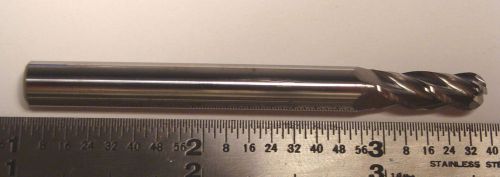 2 nos mill monster usa 7/32&#034; carbide 4 flute ball nose end mill no.223-001050 for sale