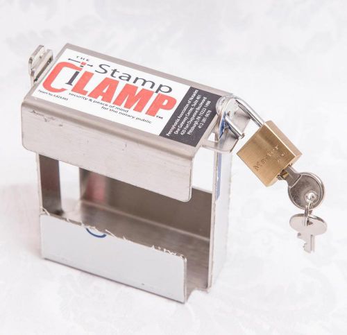 Notary Public Stamp Clamp with Lock tob