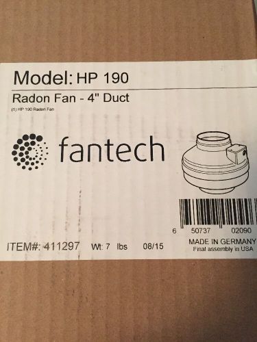 FANTECH HP 190 Inline Fan, 4 In. Dia.