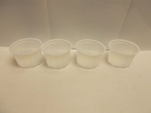Wholesale lot of 500 fluted 4 oz disposable plastic juice cups.  many uses for sale