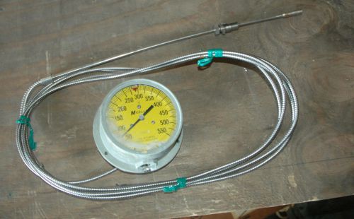 Moeller 42488 gas-actuated thermometer capillary gauge 0-550f 5&#034; g432 for parts for sale