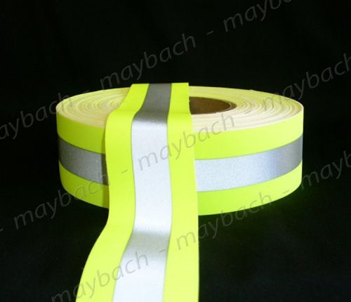 Reflective Tape 2&#034; Sew-On lime yellow, fabric trim vest