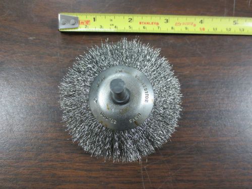 Anderson 09095 3&#034; Flared Crimped Wire Cup Brush, .006/SS, 1/4&#034; Stem