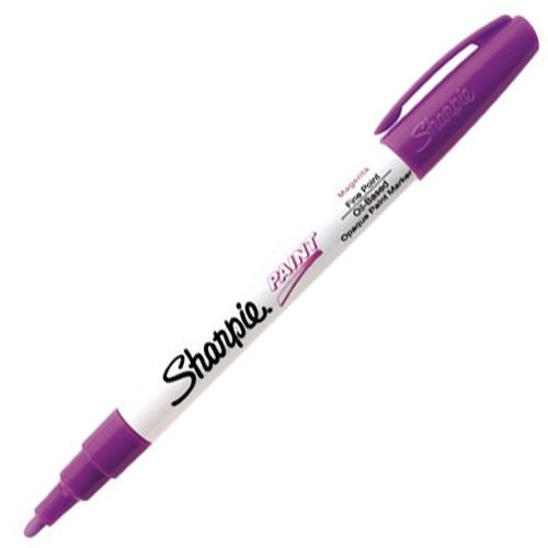 Sharpie oil-based paint marker,  fine point, magenta ink, 4 markers (35547) for sale