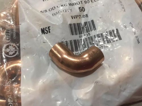 Lot of 100 pcs) 1/2&#039;&#039; 90 degree copper street elbow new (lot x137) for sale