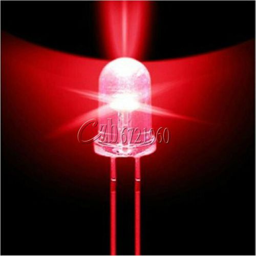 50PCS 5mm Red Round High Power Super Bright Water Clear LED Leds Lamp Bulb
