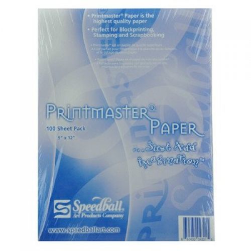 Speedball print master block printing paper, 60 lb, 9 x 12 in, pack of 100 for sale