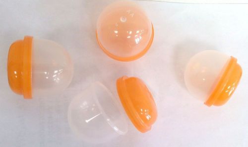 2&#034; FROSTED and Orange Empty Acorn Vending Capsules - 25 count