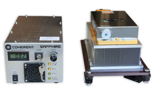 COHERENT Sapphire 488-200 CDRH Blue 200mW Laser w/ Controller HP / 2011