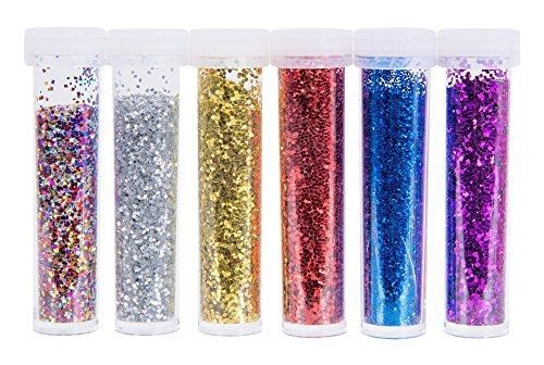 Rose Art RoseArt Glitter Shakers, 6-Count, Assorted Sparkling Colors, Packaging