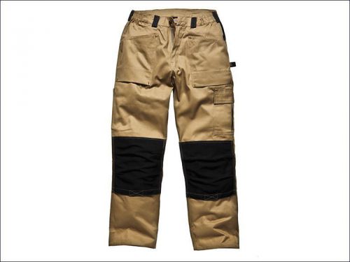 Dickies - gdt290 trouser khaki &amp; black waist 42in leg 33in for sale