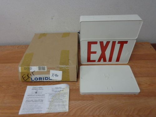 New lot of 4 chloride desp2su2cu 120/277v 2rg dkb exit sign w/canopy free ship for sale