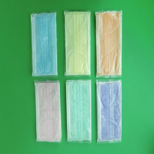 50 Pkts/Box Surgical Disposable Facemask Six Colors Medical Dust Mask