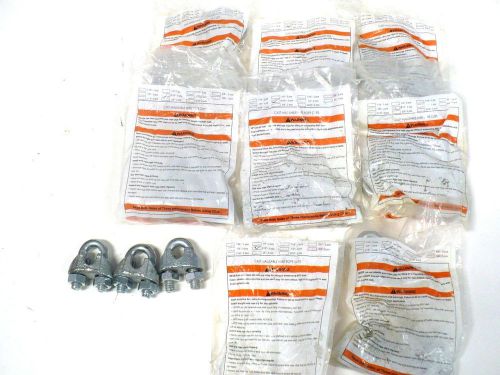 New 24 cast malleable galvanized wire rope cable clips, 5/16&#034;- free shipping for sale