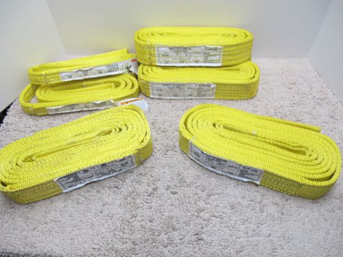 (6) nylon sling lot lifting -tow- pull (2)6ft. (2)8ft. (2)12ft. all unused nos for sale