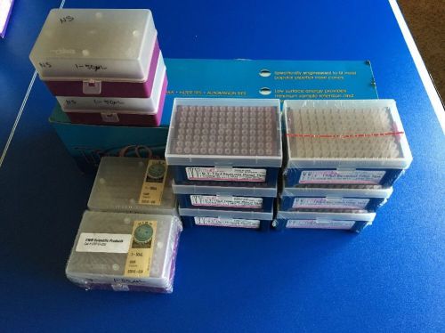10 Boxes-Varirety sizes of VWR, USA Tip One  BEVELED/FILTER/NATURAL PIPET TIPS