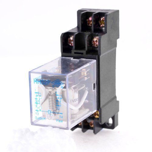 Uxcell dpdt hh52p coil 8 pin general purpose relay with pyf08a socket, dc 12v for sale