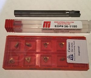 5/16&#034; threading bar and inserts internal tool with inserts edp#36-1150 carmex for sale