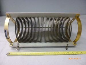 VERY LARGE HIGH POWER SILVER PLATED RF INDUCTOR AM BROADCAST 160 METERS