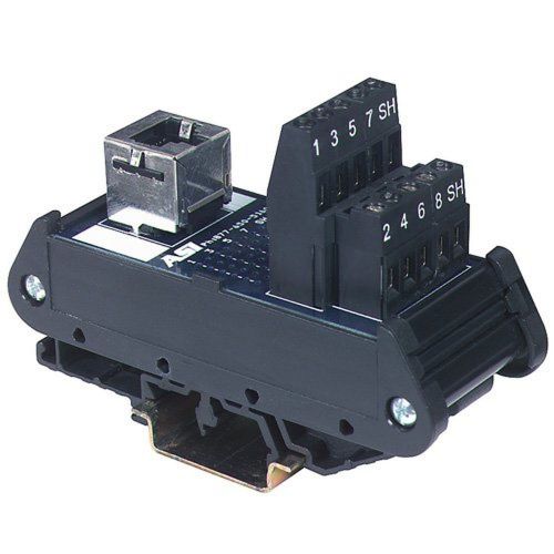 ASI 16001 26 to 12 AWG IMRJ0845 DIN Rail Mount Interface Module Cable to Wire...