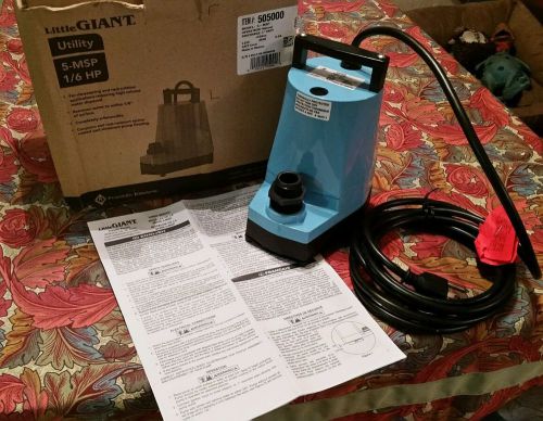 New little giant 1/6 hp, 115 v submersible sump pump , 1&#034; npt,18&#039; cord 5msp for sale
