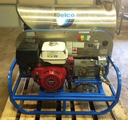 Delco versa 4300 hot water pressure washer skid, 4gal/min-3000psi, honda for sale