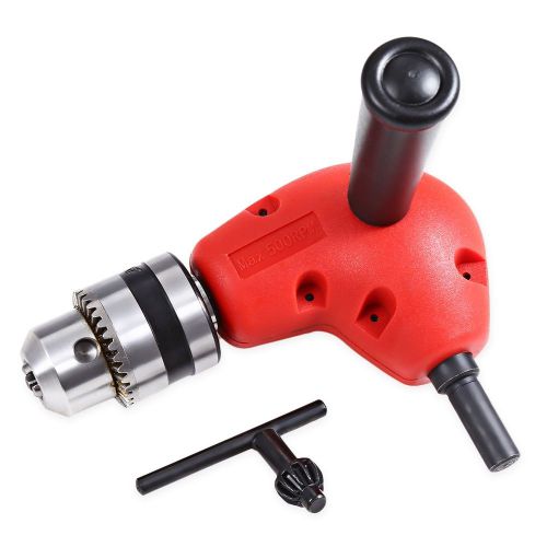 Right Angle Drill Attachment Three Jaw Chuck Key Adapter Handle Accessory Tool