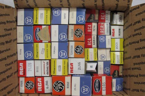 Lot of 37 vtg assorted tubes new in boxes electron radio tv receiver bulb vacuum for sale