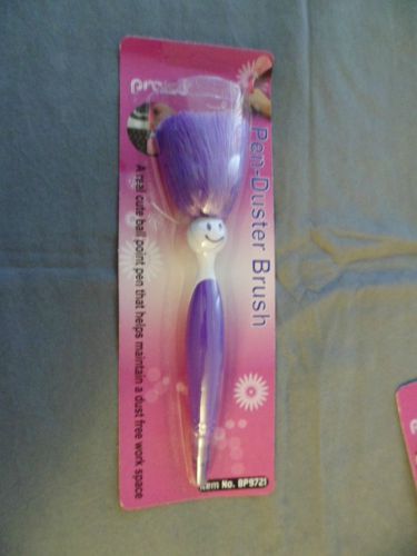 Brain Child Pen-Duster Brush Purple Very Cute &amp; Fun Great Gift Idea Ball Point
